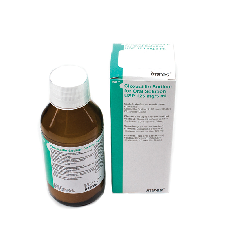 13538 cloxacillin 125 mg/5 ml powder for oral solution 100 ml bottle. Contains 50 units of 1.