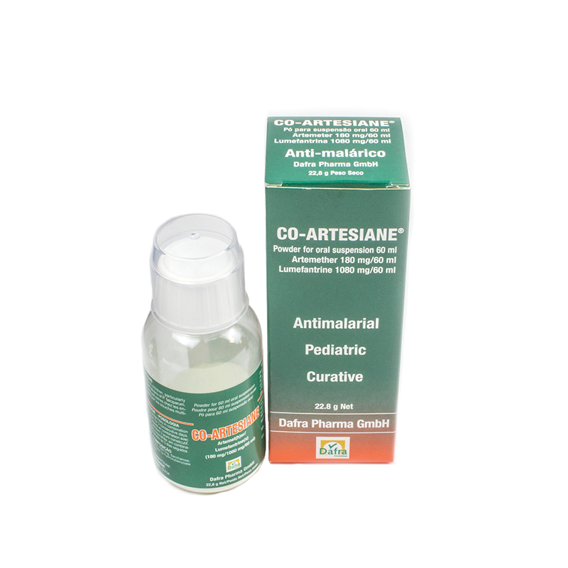 35892 arteméter 15 mg + lumefantrina 90 mg/5 ml, pó para suspensão oral, frasco de 60 ml